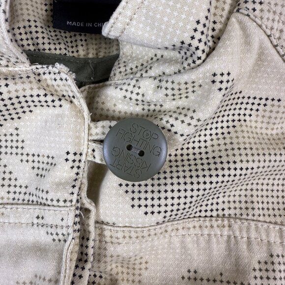 DC Shoes Military Jacket Beige Women's M Utility Camo Pockets - Picture 3 of 10